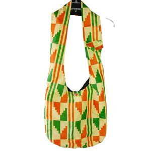 Ethnic Hippie Shoulder Bag Crossbody Beach Purse Tote Kente Print Pattern